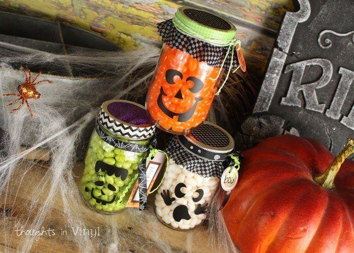 Mason Jar Halloween Decals