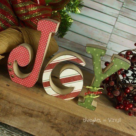 10pcs Wooden Letters JOY Unfinished Wood Letters for Crafts