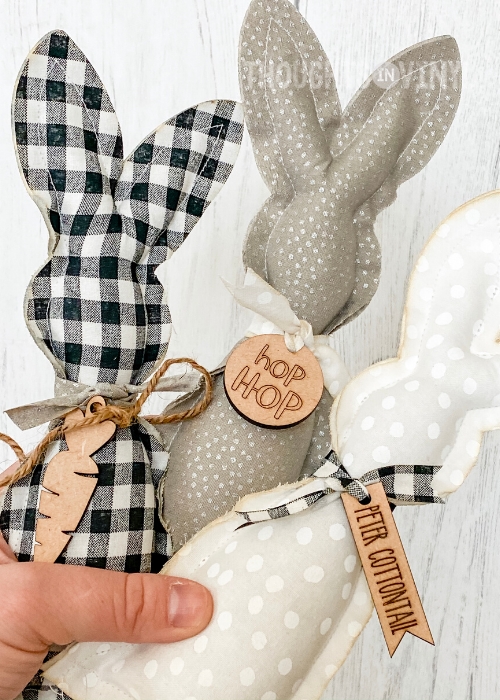 Bunny Trio Sewing Kit {farmhouse print}