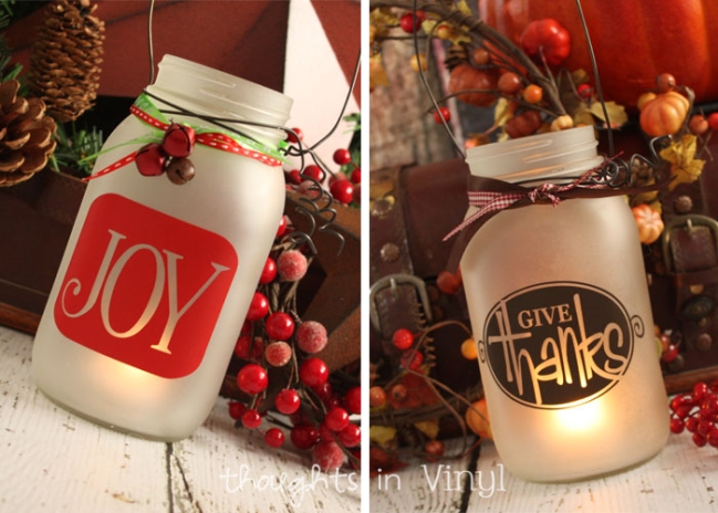 Christmas Mason Jar Decals