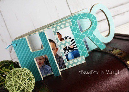 Fathers Day wooden letter picture book