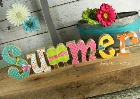 Summer Wooden Letters