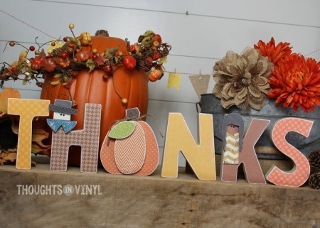 thanks wooden letters craft kit
