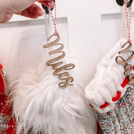 Christmas Stocking Name Tags Customizable – Whims & Wishes