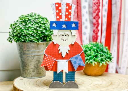 4th of july USA crafts wood