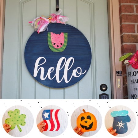 interchangeable welcome front door sign for all holidays