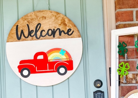 interchangeable farmhouse truck door sign