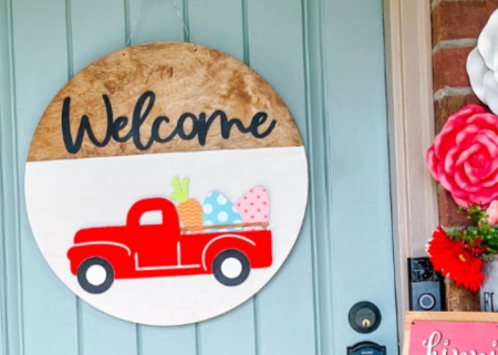 interchangeable farmhouse truck door sign