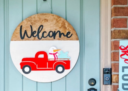 interchangeable farmhouse truck door sign