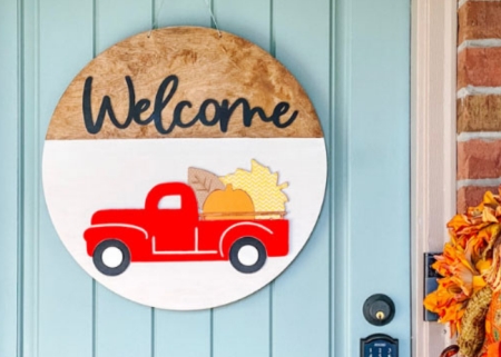interchangeable farmhouse truck door sign