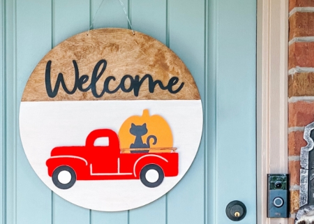 interchangeable farmhouse truck door sign