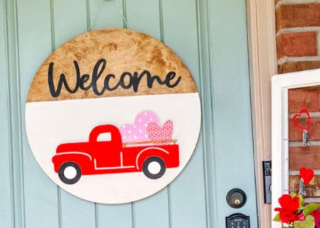 interchangeable farmhouse truck door sign