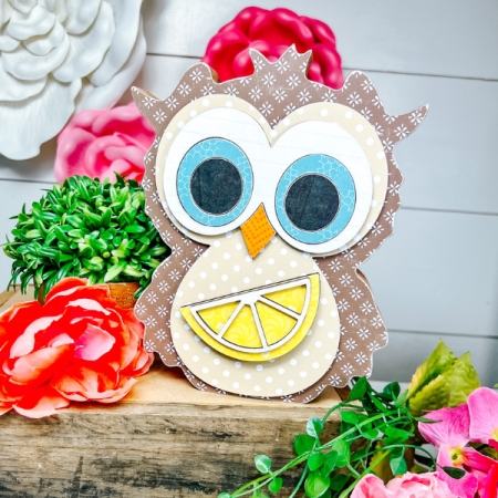 interchangeable owl with Summer lemon insert