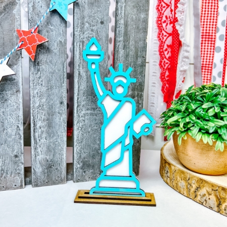 DIY statue of liberty layered wood craft kit 4th of July 