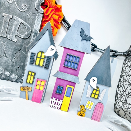 CK1239 haunted halloween village DIY wood crafts