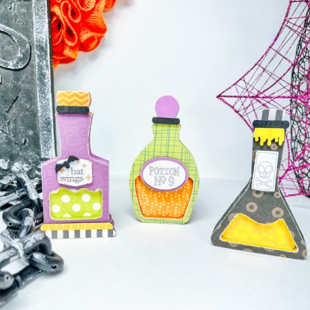 Halloween potion bottles DIY wood crafts 