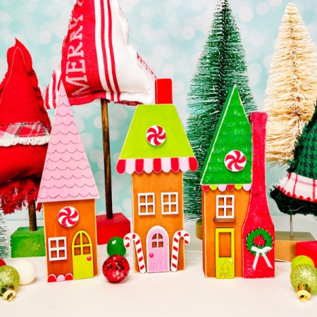 Gingerbread Village wooden Christmas craft kit