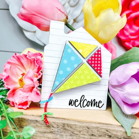 welcome home block interchangeable tiered tray wood craft 