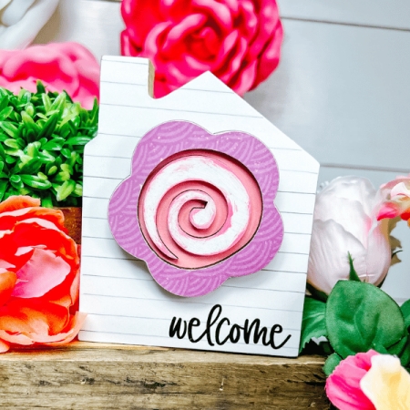 welcome home block interchangeable tiered tray wood craft 