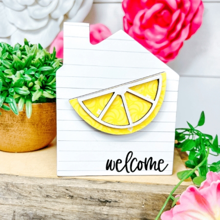 welcome home block interchangeable tiered tray wood craft 