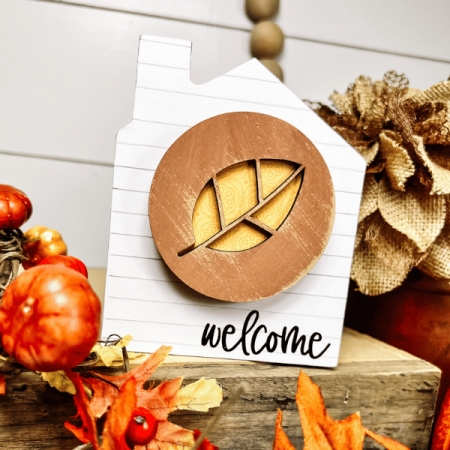 welcome home block interchangeable tiered tray wood craft 