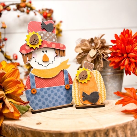 Fall Autumn Scarecrow and pumpkin set 