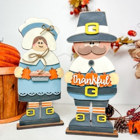 Thanksgiving Craft Pilgrim Set boy and girl