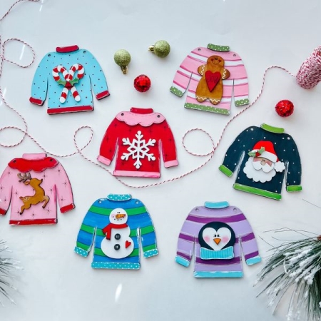 Not so ugly Christmas Sweater wooden banner craft kit