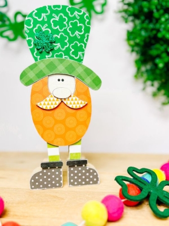 leprechaun St. Patricks day wood craft kit