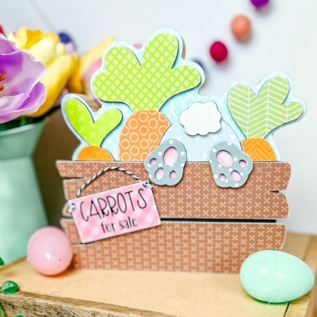 Easter basket carrot crate carrots for sale wood easter crafts with bunny and carrots