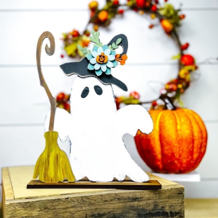 fall floral pumpkin set wood DIY craft kit 