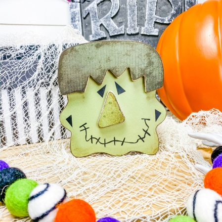 wood Frankenstein tiered tray shapes